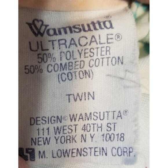 Wamsutta Vintage Twin Sheet Set Cutter Crafts Floral Flat Fitted - Picture 7 of 11